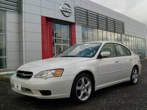 Satin White Pearl Subaru Legacy 2.5i Sedan.  Click to enlarge.