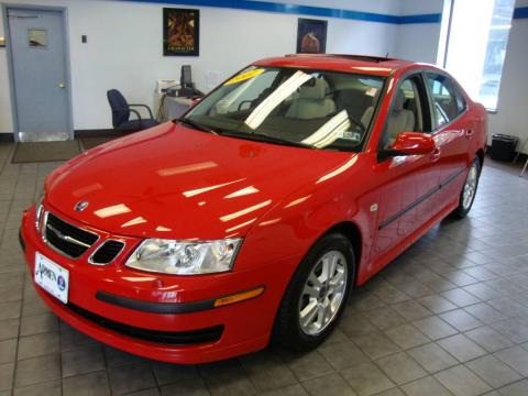 Laser Red Saab 9-3 2.0T Sport Sedan.  Click to enlarge.