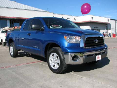 Blue Streak Metallic Toyota Tundra Double Cab.  Click to enlarge.