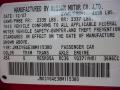 Infiniti Color Code A54 Vibrant Red #28