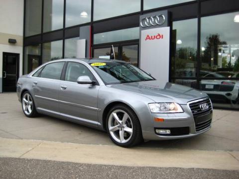 Quartz Gray Metallic Audi A8 L 4.2 quattro.  Click to enlarge.