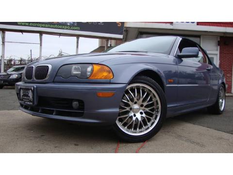 Steel Blue Metallic BMW 3 Series 325i Convertible.  Click to enlarge.
