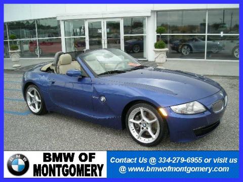 Montego Blue Metallic BMW Z4 3.0si Roadster.  Click to enlarge.