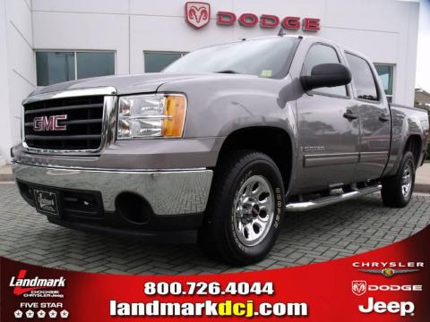 Steel Gray Metallic GMC Sierra 1500 SLE Crew Cab.  Click to enlarge.
