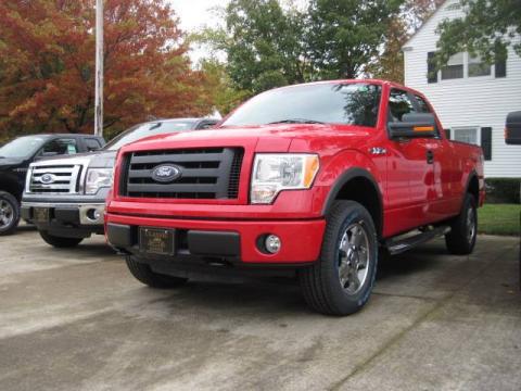 Vermillion Red Ford F150 FX4 SuperCab 4x4.  Click to enlarge.