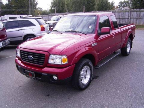 Redfire Metallic Ford Ranger Sport SuperCab.  Click to enlarge.