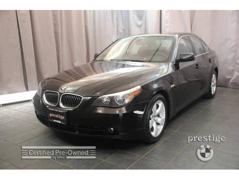 Jet Black BMW 5 Series 525i Sedan.  Click to enlarge.