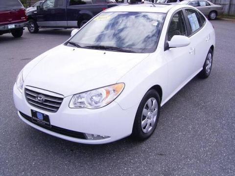 Captiva White Hyundai Elantra GLS Sedan.  Click to enlarge.