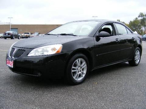 Black Pontiac G6 V6 Sedan.  Click to enlarge.