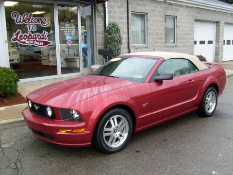 Redfire Metallic Ford Mustang GT Premium Convertible.  Click to enlarge.