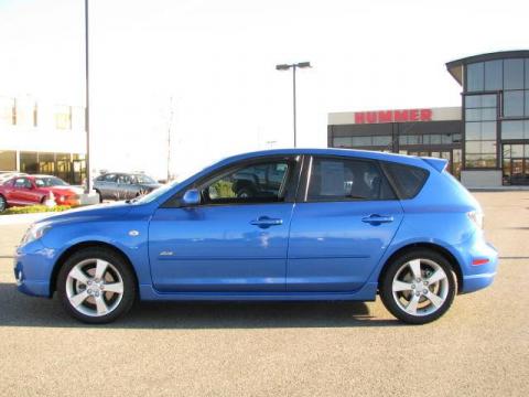 Winning Blue Metallic Mazda MAZDA3 s Hatchback.  Click to enlarge.