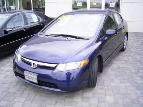 Royal Blue Pearl Honda Civic LX Sedan.  Click to enlarge.