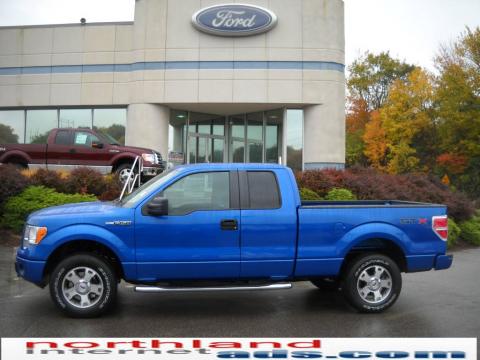 Blue Flame Metallic Ford F150 STX SuperCab 4x4.  Click to enlarge.