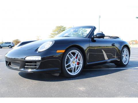 Black Porsche 911 Carrera S Cabriolet.  Click to enlarge.