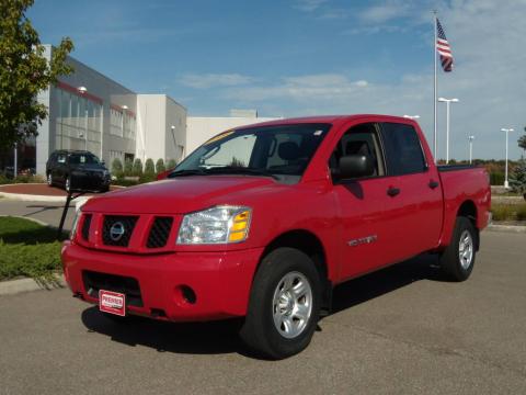 Red Alert Nissan Titan XE Crew Cab 4x4.  Click to enlarge.