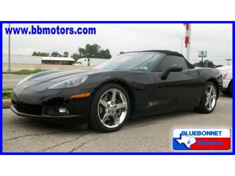 Black Chevrolet Corvette Convertible.  Click to enlarge.
