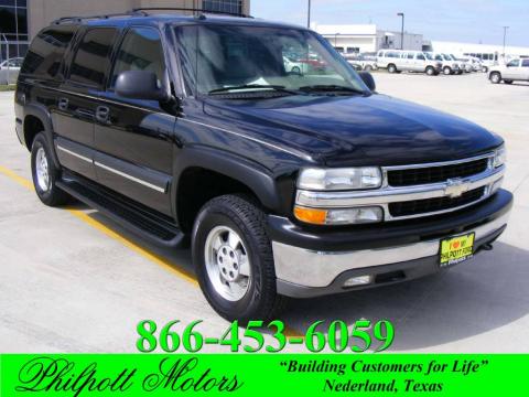 Black Chevrolet Suburban 1500 LT 4x4.  Click to enlarge.