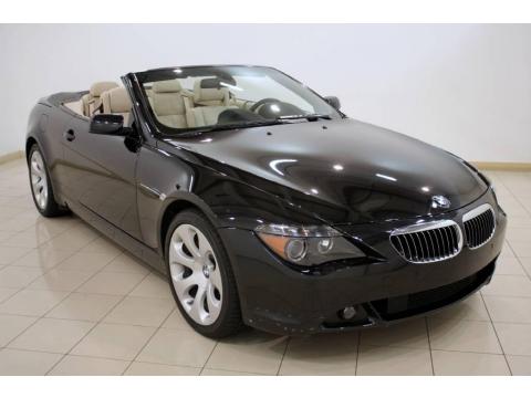Black Sapphire Metallic BMW 6 Series 650i Convertible.  Click to enlarge.