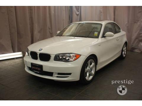 Alpine White BMW 1 Series 128i Coupe.  Click to enlarge.