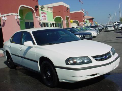 White Chevrolet Impala .  Click to enlarge.