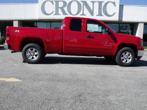 Fire Red GMC Sierra 1500 SLE Extended Cab.  Click to enlarge.