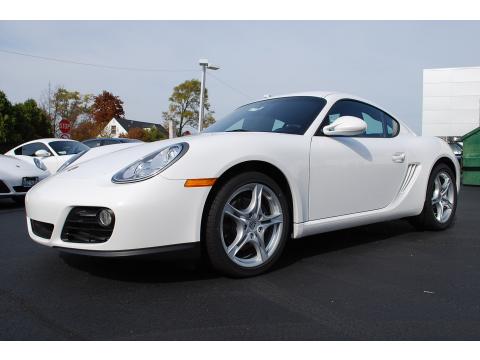 Carrara White Porsche Cayman .  Click to enlarge.