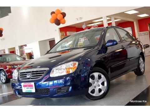 Deep Ocean Blue Kia Spectra EX Sedan.  Click to enlarge.