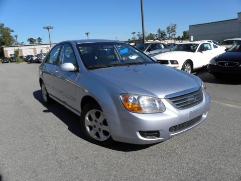 Ice Blue Kia Spectra EX Sedan.  Click to enlarge.