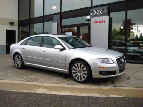 Light Silver Metallic Audi A8 L 4.2 quattro.  Click to enlarge.