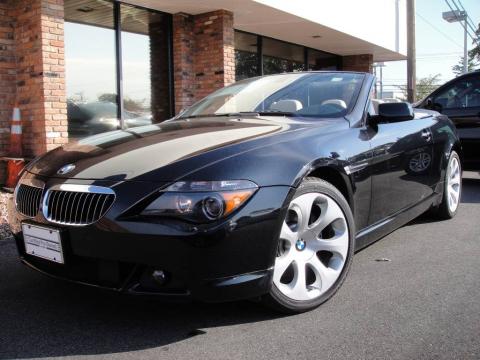 Black Sapphire Metallic BMW 6 Series 650i Convertible.  Click to enlarge.