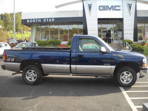 Indigo Blue Metallic Chevrolet Silverado 1500 LS Regular Cab 4x4.  Click to enlarge.