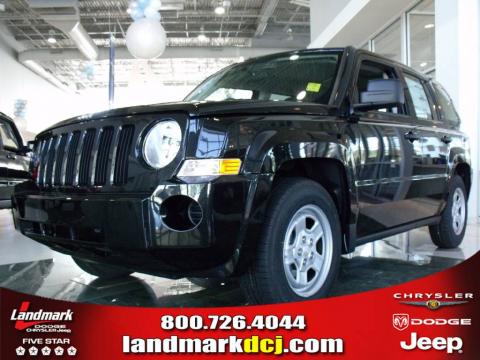 Brilliant Black Crystal Pearl Jeep Patriot Sport.  Click to enlarge.