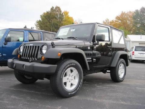 Black Jeep Wrangler Sport 4x4.  Click to enlarge.