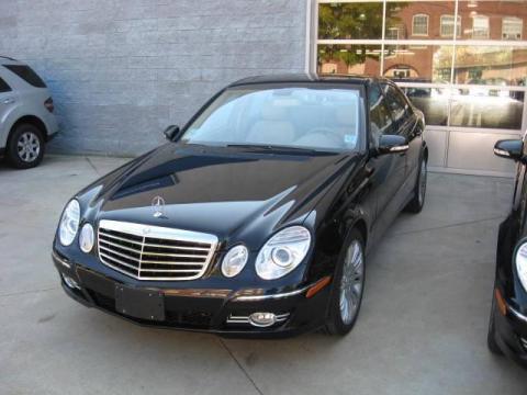 Black Mercedes-Benz E 350 4Matic Sedan.  Click to enlarge.