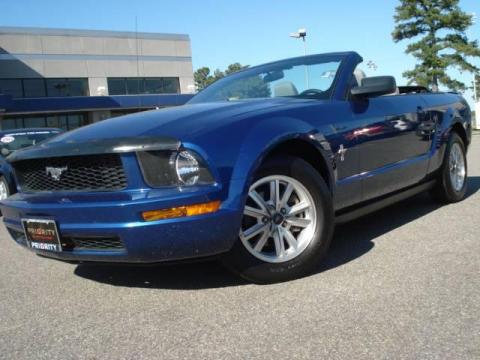Vista Blue Metallic Ford Mustang V6 Premium Convertible.  Click to enlarge.
