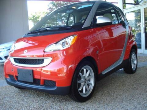 Rally Red Smart fortwo passion coupe.  Click to enlarge.