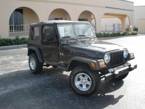 Black Jeep Wrangler X 4x4.  Click to enlarge.