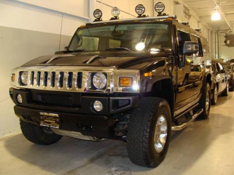 Black Hummer H2 SUV.  Click to enlarge.