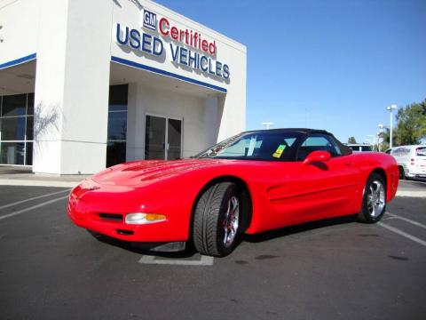 Torch Red Chevrolet Corvette Convertible.  Click to enlarge.