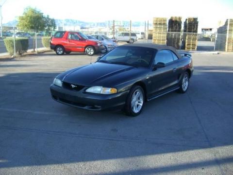 Dark Green Satin Metallic Ford Mustang GT Convertible.  Click to enlarge.