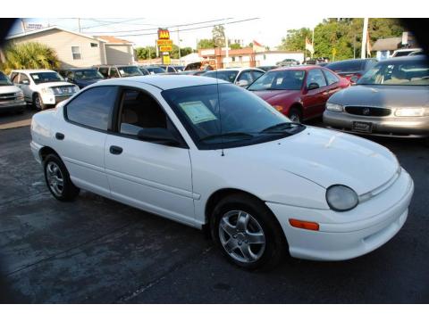 Bright White Dodge Neon Highline Sedan.  Click to enlarge.