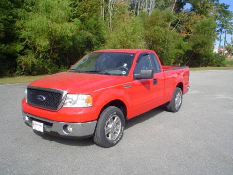 Bright Red Ford F150 XLT Regular Cab.  Click to enlarge.