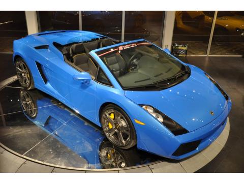 Blu Ely Metallic Lamborghini Gallardo Spyder.  Click to enlarge.