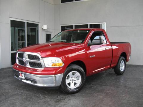 Inferno Red Crystal Pearl Dodge Ram 1500 SLT Regular Cab.  Click to enlarge.