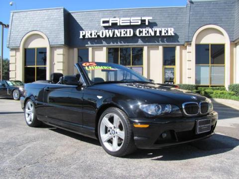 Black Sapphire Metallic BMW 3 Series 325i Convertible.  Click to enlarge.