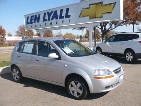 Cosmic Silver Chevrolet Aveo LS Hatchback.  Click to enlarge.