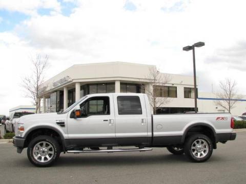Silver Metallic Ford F350 Super Duty FX4 Crew Cab 4x4.  Click to enlarge.