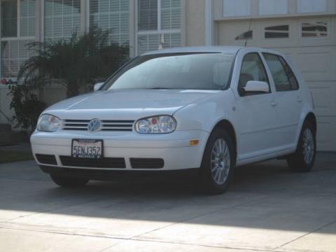 Candy White Volkswagen Golf GL TDI 4 Door.  Click to enlarge.