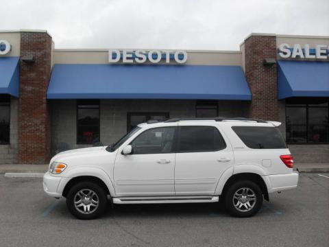 Natural White Toyota Sequoia Limited 4WD.  Click to enlarge.