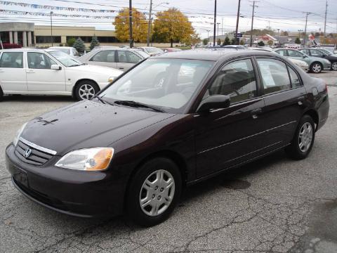 Vintage Plum Pearl Honda Civic LX Sedan.  Click to enlarge.